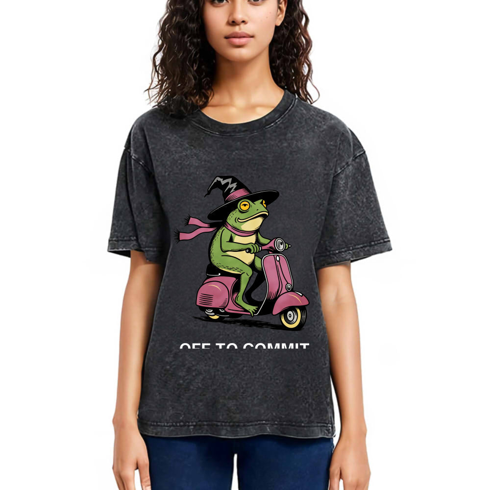 Tokyosol Off to Commit Tom Foolery Frog Washed T-Shirt