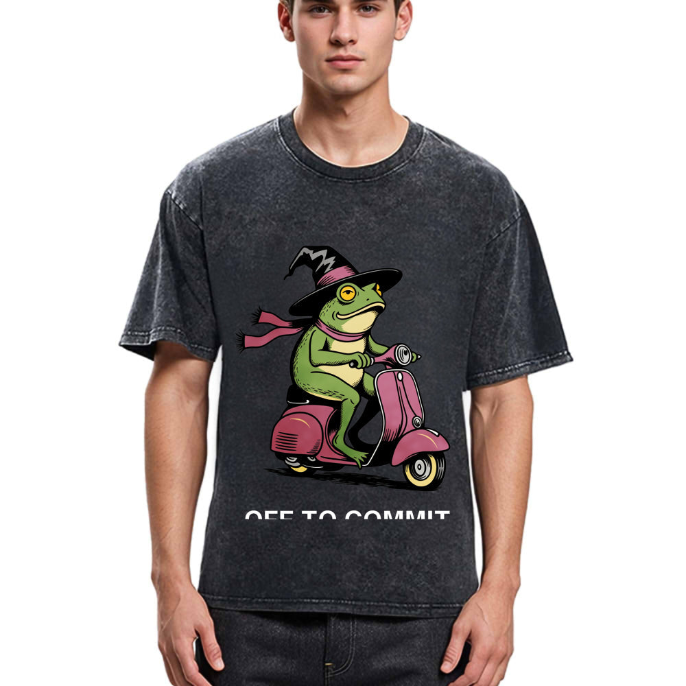 Tokyosol Off to Commit Tom Foolery Frog Washed T-Shirt