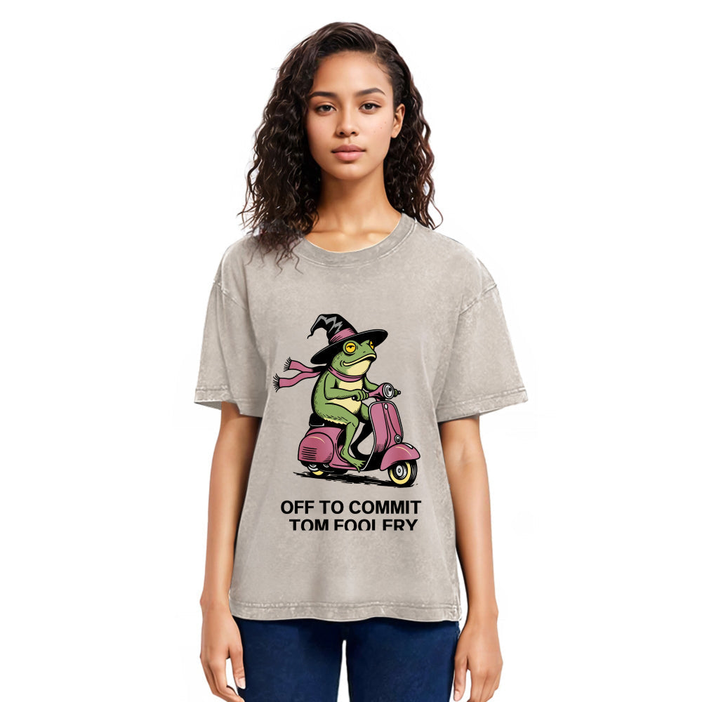 Tokyosol Off to Commit Tom Foolery Frog Washed T-Shirt