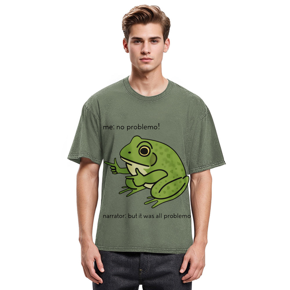 Tokyosol Stupid Frog Meme Washed T-Shirt