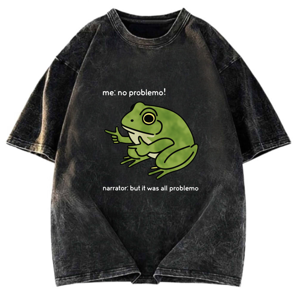 Tokyosol Stupid Frog Meme Washed T-Shirt