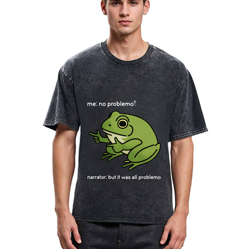 Tokyosol Stupid Frog Meme Washed T-Shirt