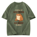 Tokyosol Bad Mood Go Away Japanese Meme Washed T-Shirt