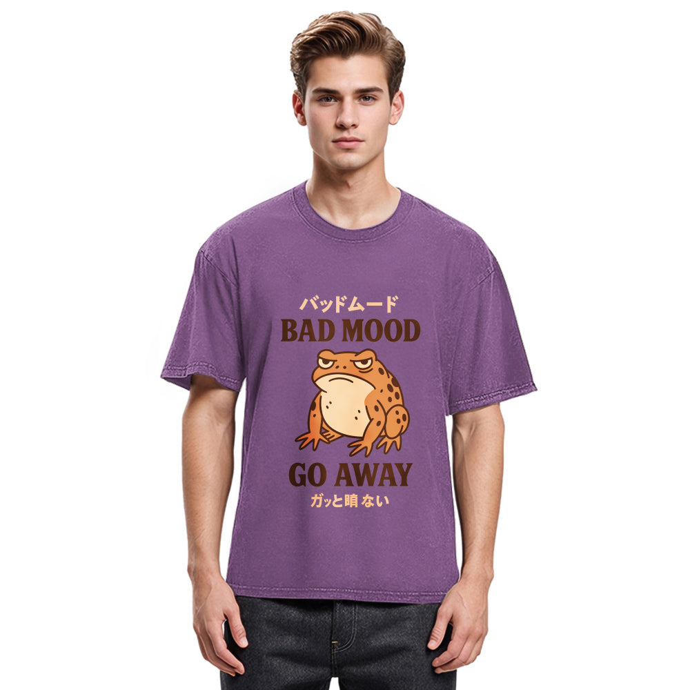 Tokyosol Bad Mood Go Away Japanese Meme Washed T-Shirt