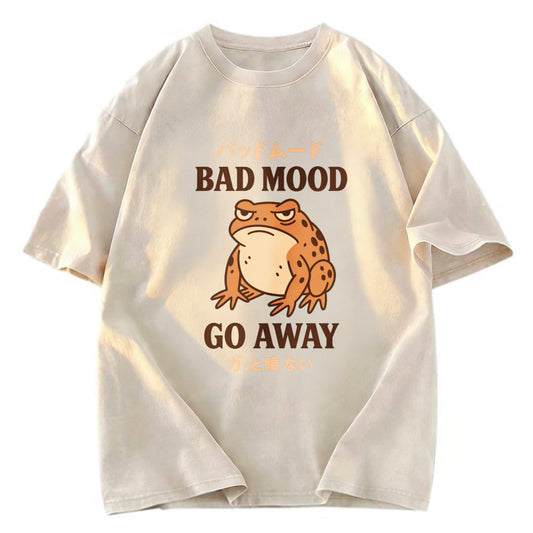 Tokyosol Bad Mood Go Away Japanese Meme Washed T-Shirt