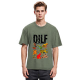 Tokyosol DILF Man I Love Frogs Funny Meme Washed T-Shirt