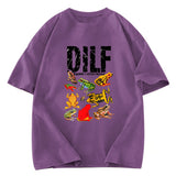 Tokyosol DILF Man I Love Frogs Funny Meme Washed T-Shirt