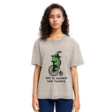 Tokyosol Frog Riding Penny-farthing Washed T-Shirt