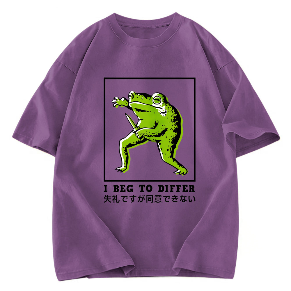 Tokyosol I Beg To Differ Frog Japanese Washed T-Shirt