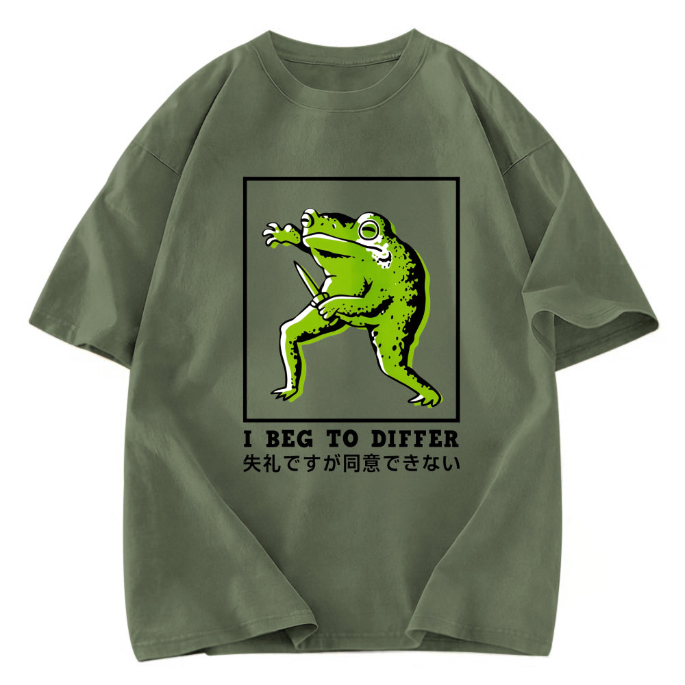 Tokyosol I Beg To Differ Frog Japanese Washed T-Shirt