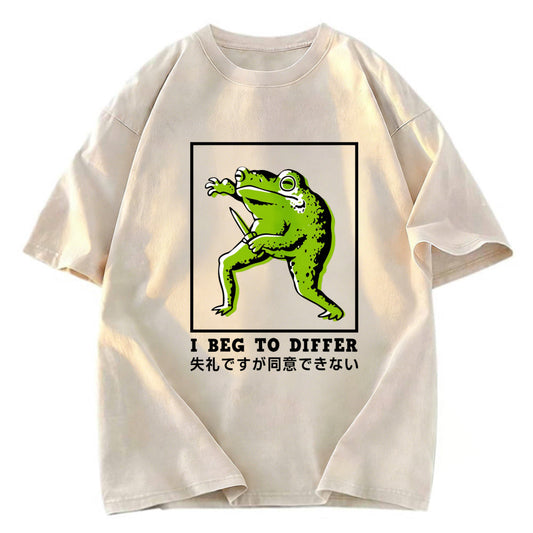 Tokyosol I Beg To Differ Frog Japanese Washed T-Shirt