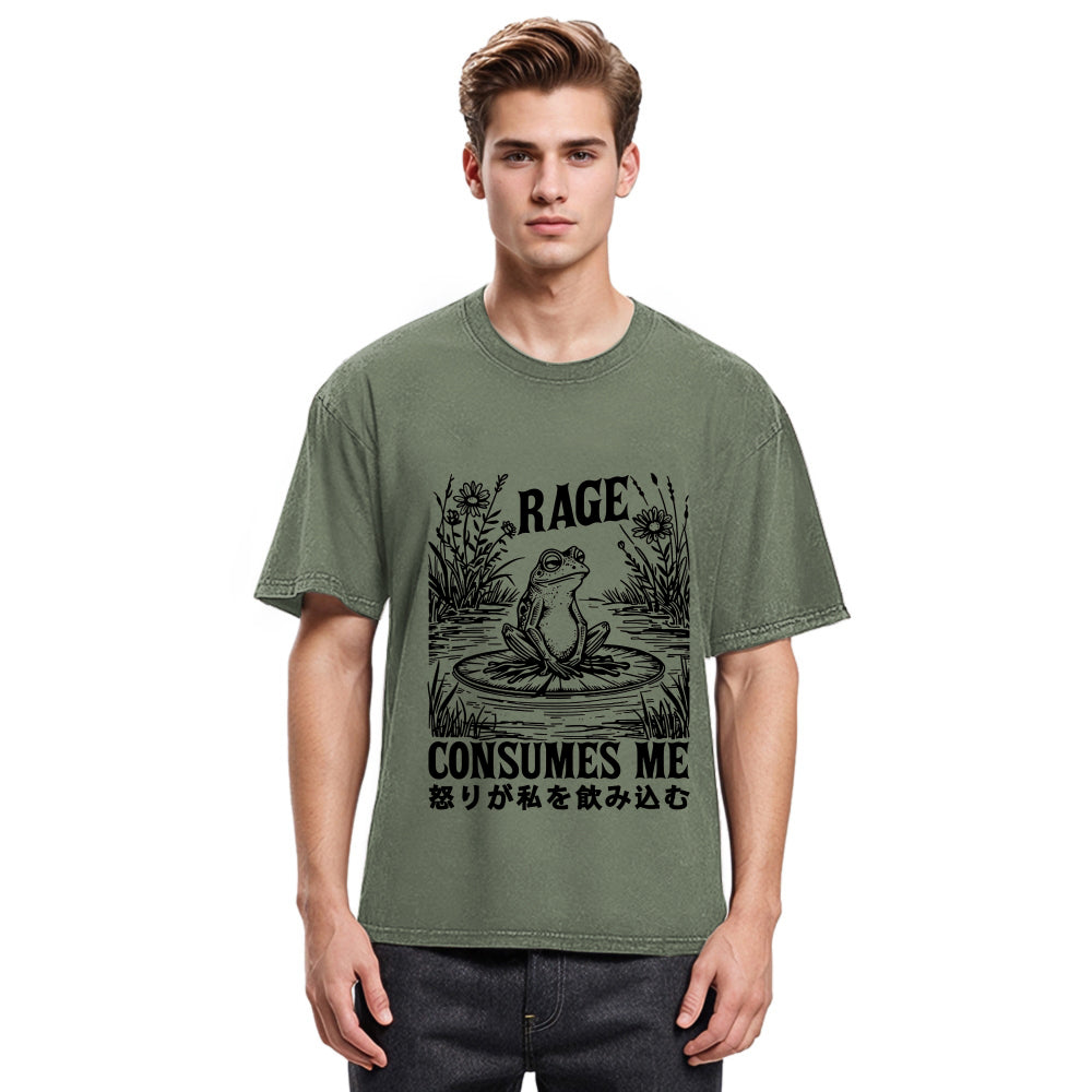 Tokyosol Angry Frog Washed T-Shirt