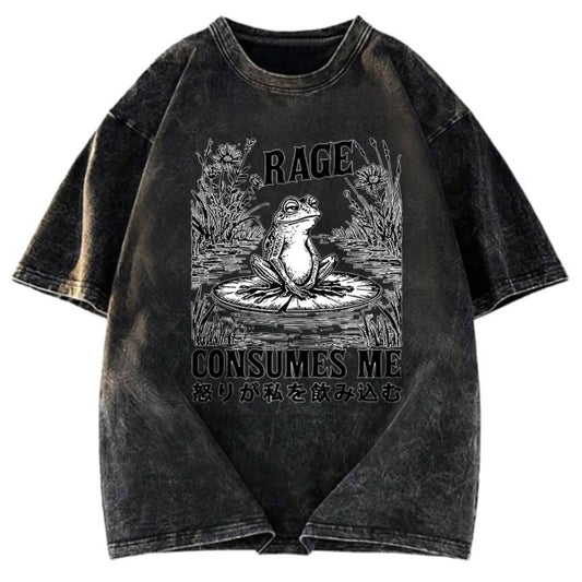 Tokyosol Angry Frog Washed T-Shirt