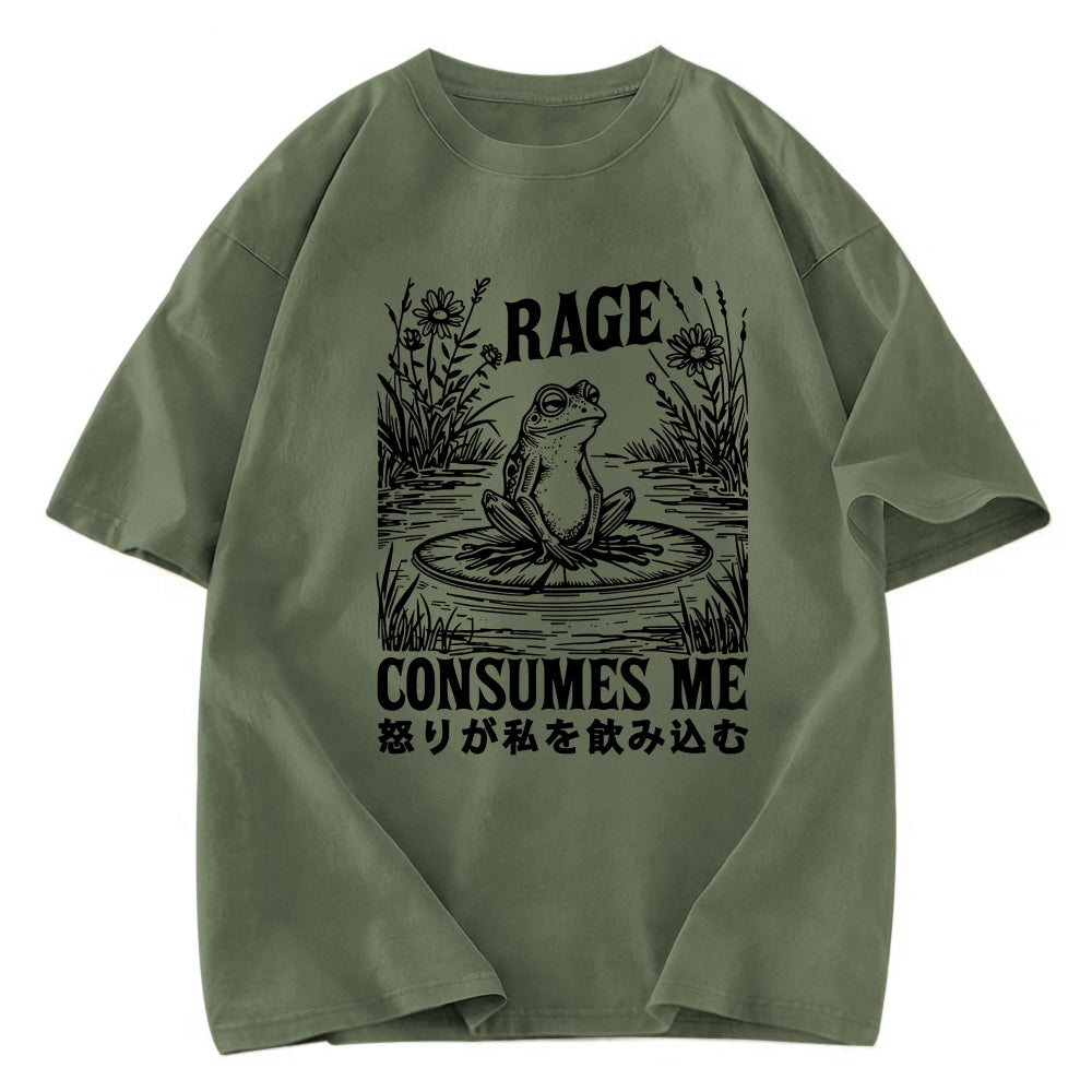 Tokyosol Angry Frog Washed T-Shirt