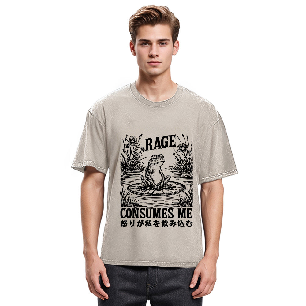 Tokyosol Angry Frog Washed T-Shirt