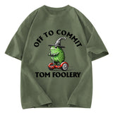 Tokyosol Off to Commit Tom Foolery Frog Meme Washed T-Shirt