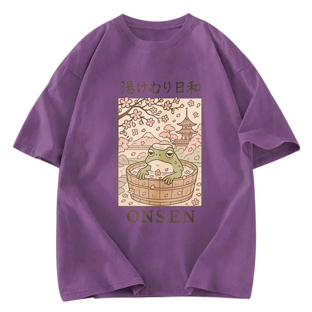 Tokyosol Onsen Frog Japanese Washed T-Shirt