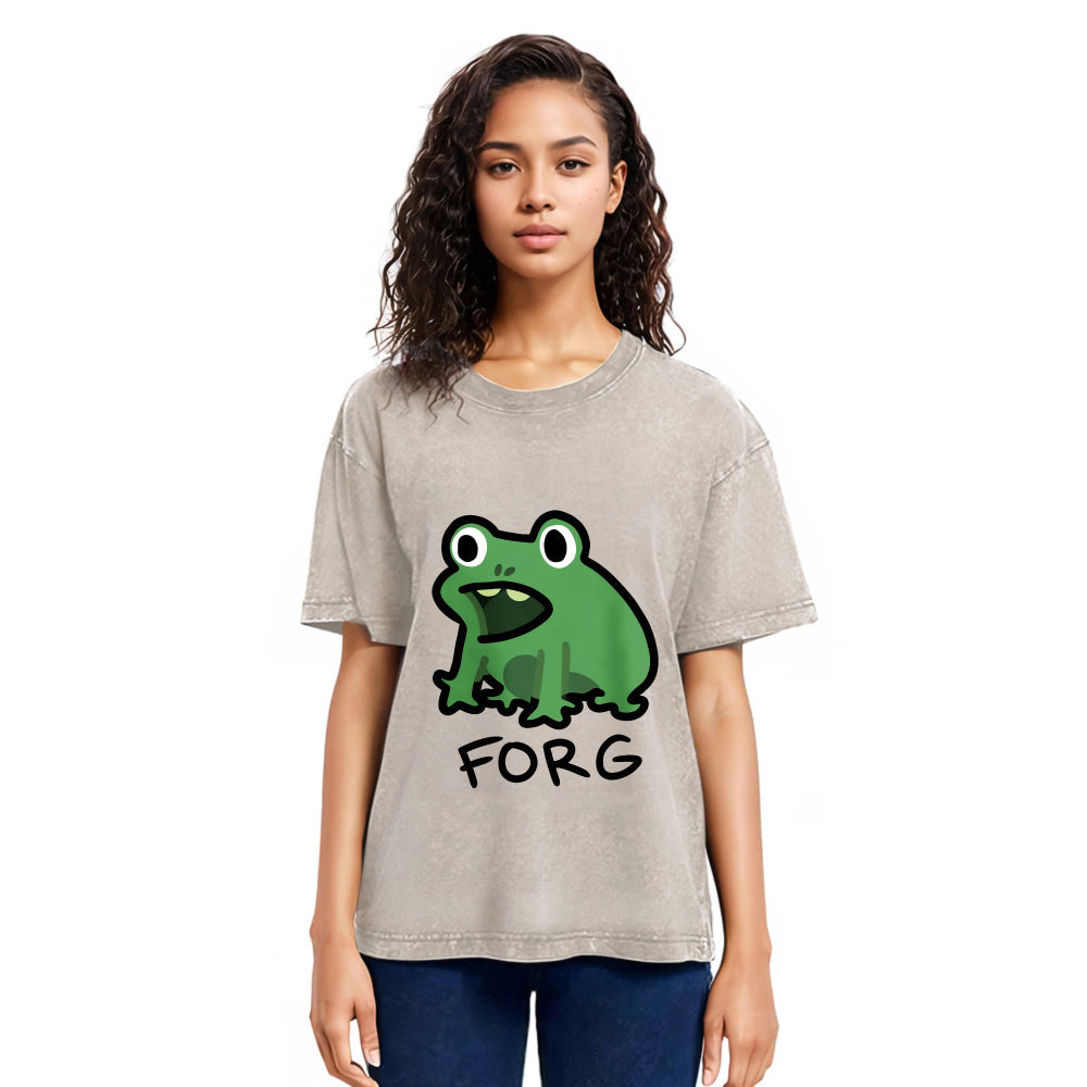Tokyosol Funny Forg Japanese Washed T-Shirt