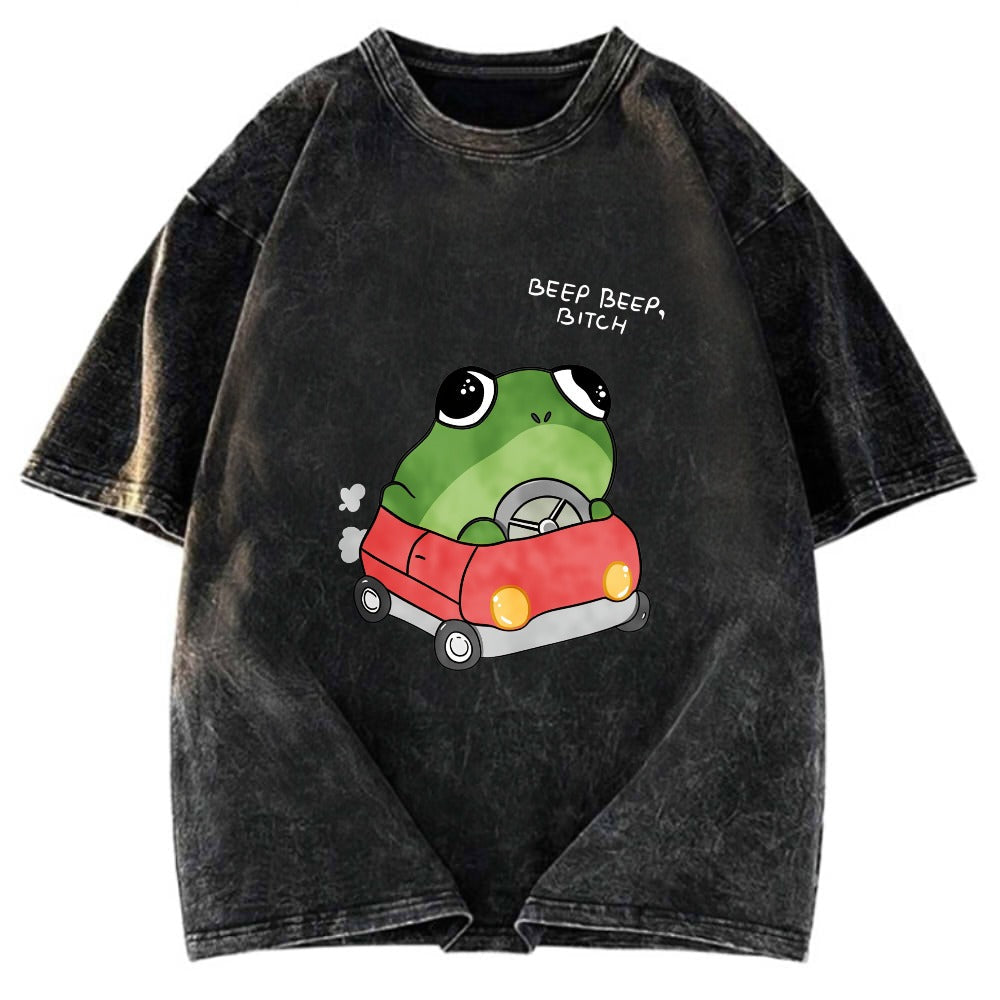 Tokyosol Frog Driving Washed T-Shirt