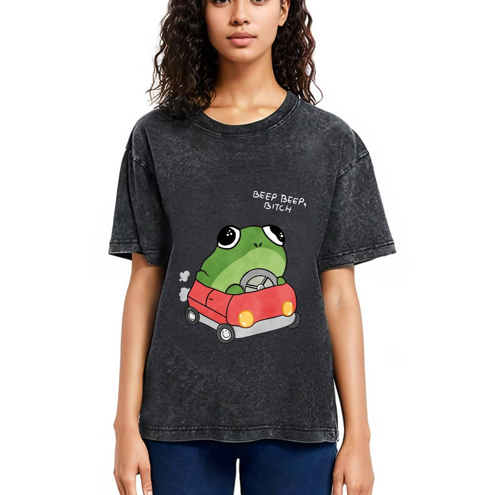 Tokyosol Frog Driving Washed T-Shirt