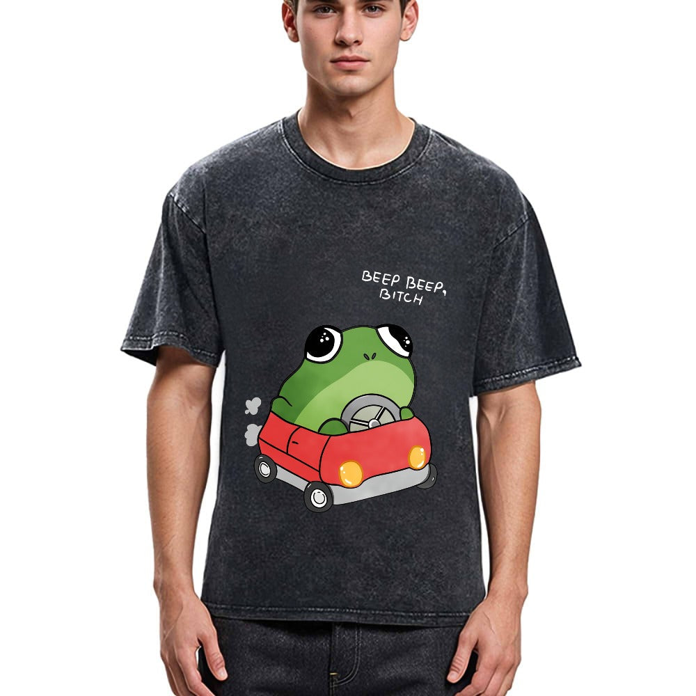 Tokyosol Frog Driving Washed T-Shirt