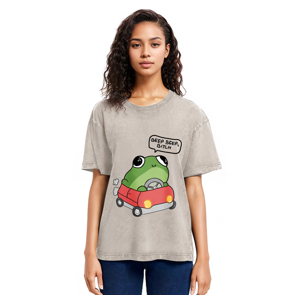 Tokyosol Frog Driving Washed T-Shirt