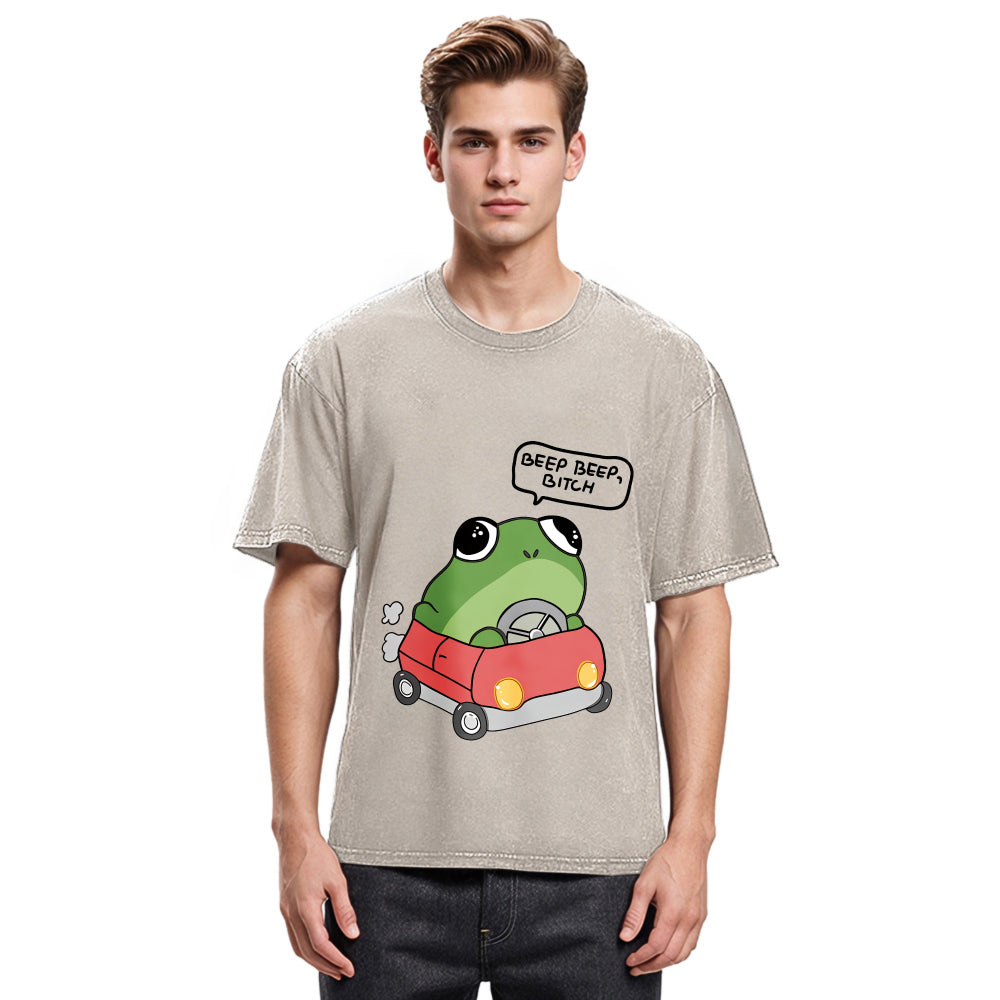 Tokyosol Frog Driving Washed T-Shirt