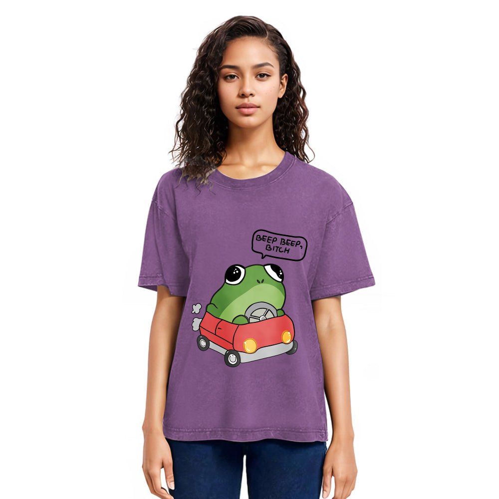 Tokyosol Frog Driving Washed T-Shirt