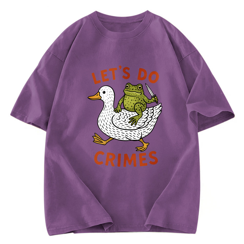 Tokyosol Frog Ready To Commit Crime Washed T-Shirt