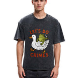 Tokyosol Frog Ready To Commit Crime Washed T-Shirt