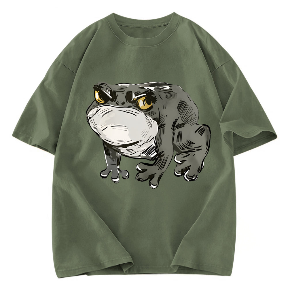 Tokyosol Japanese Frog Retro Washed T-Shirt