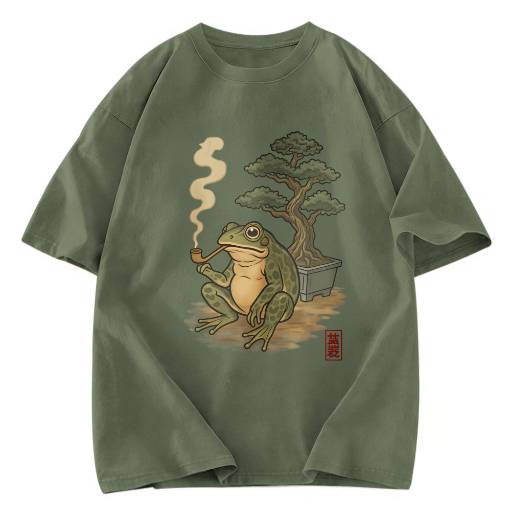 Tokyosol Japanese Frog & Bonsai Washed T-Shirt