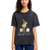 Tokyosol Off to Cause a Kerfuffle Frog Washed T-Shirt