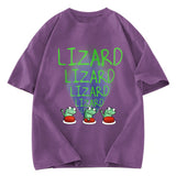 Tokyosol Lizard Lizard Lizard Meme Washed T-Shirt