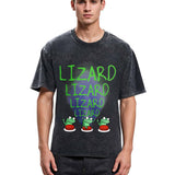 Tokyosol Lizard Lizard Lizard Meme Washed T-Shirt