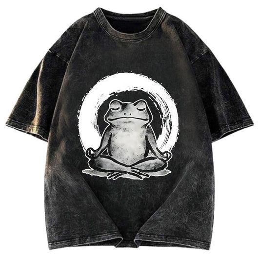 Tokyosol Zen Frog Japan Washed T-Shirt