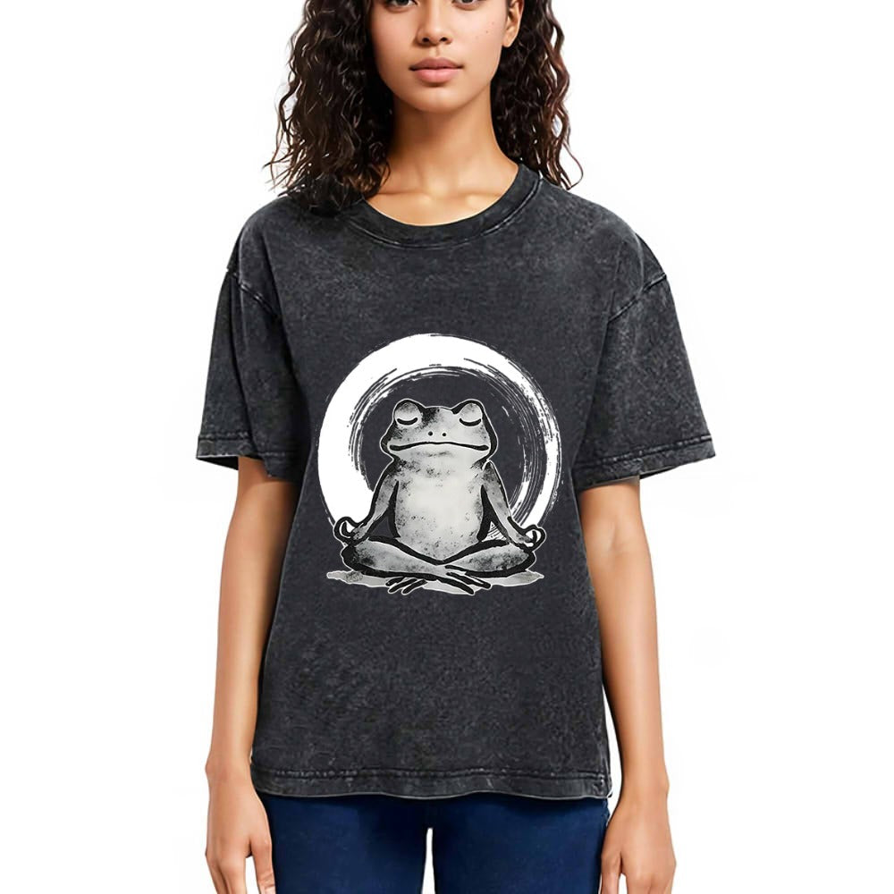 Tokyosol Zen Frog Japan Washed T-Shirt