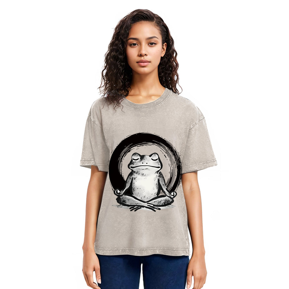 Tokyosol Zen Frog Japan Washed T-Shirt
