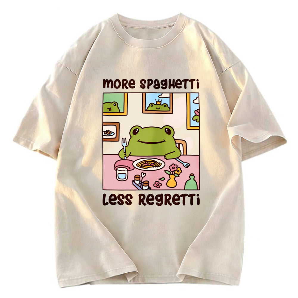 Tokyosol More Spaghetti Less Regretti Frog Washed T-Shirt