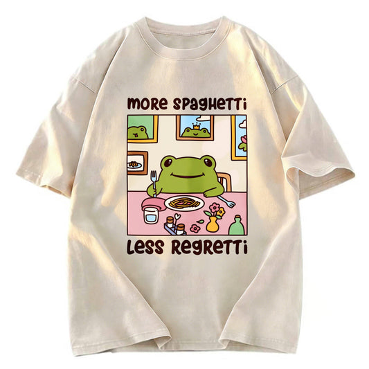 Tokyosol More Spaghetti Less Regretti Frog Washed T-Shirt
