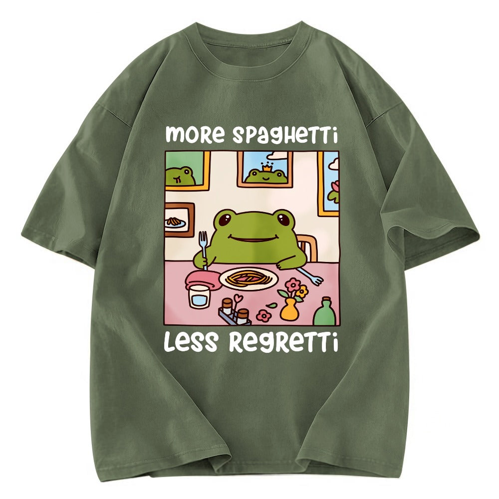 Tokyosol More Spaghetti Less Regretti Frog Washed T-Shirt