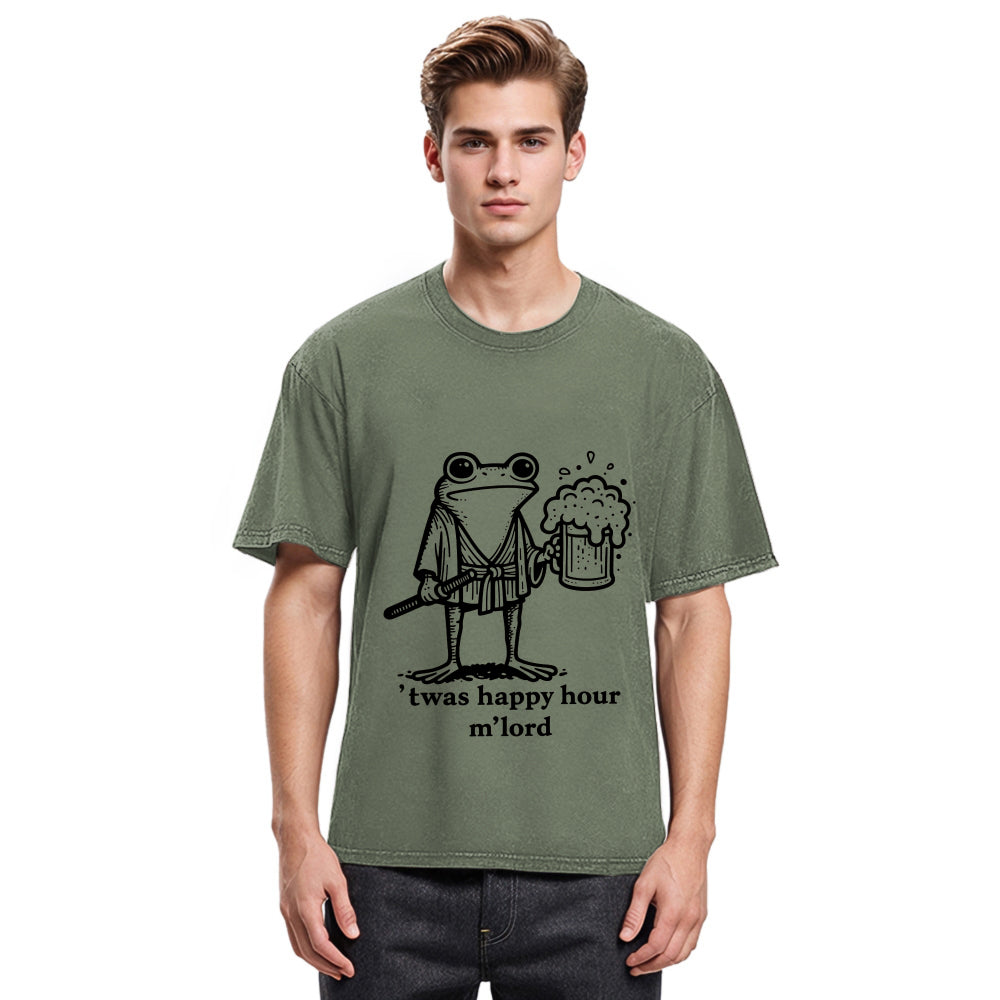Tokyosol Happy Hour Frog Washed T-Shirt