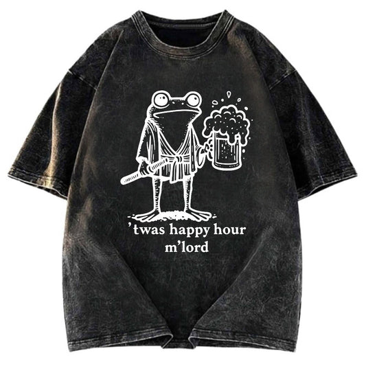 Tokyosol Happy Hour Frog Washed T-Shirt