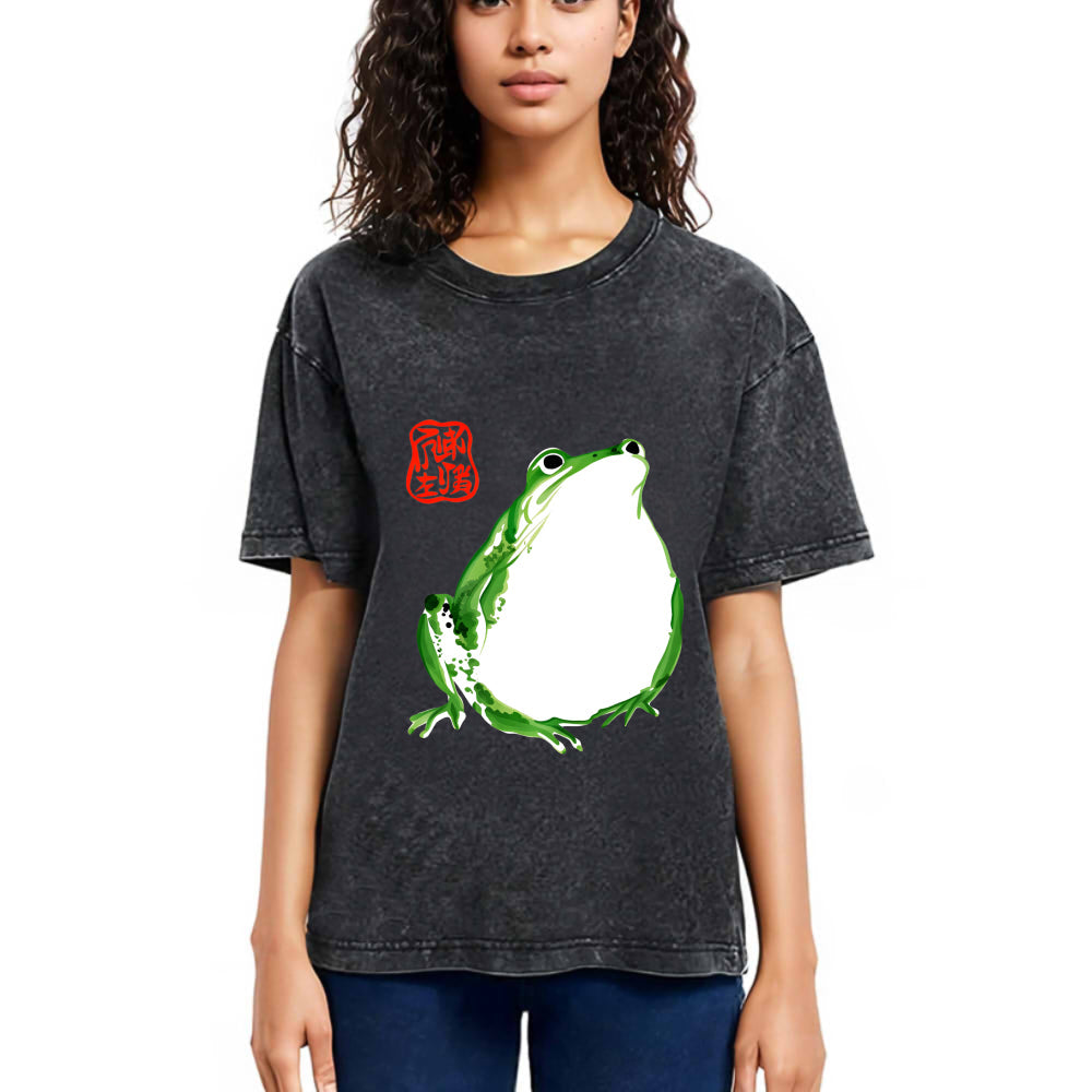 Tokyosol Japanese Frog Matsumoto Hoji Washed T-Shirt