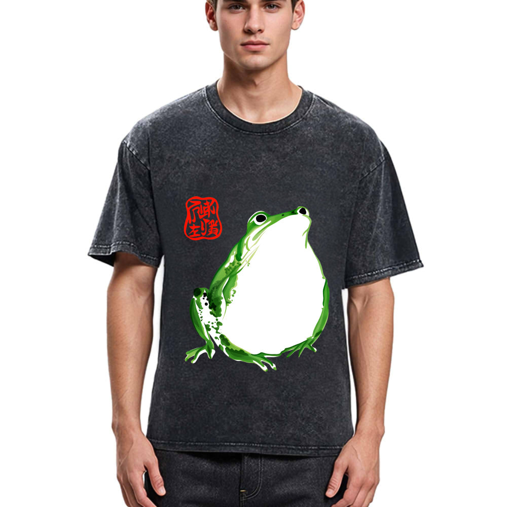 Tokyosol Japanese Frog Matsumoto Hoji Washed T-Shirt