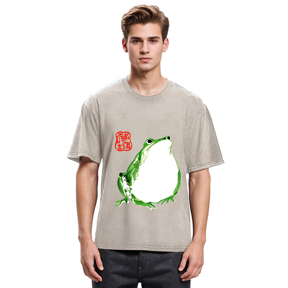 Tokyosol Japanese Frog Matsumoto Hoji Washed T-Shirt