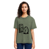 Tokyosol Fat Frog Looking In The Mirror Washed T-Shirt