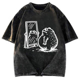 Tokyosol Fat Frog Looking In The Mirror Washed T-Shirt