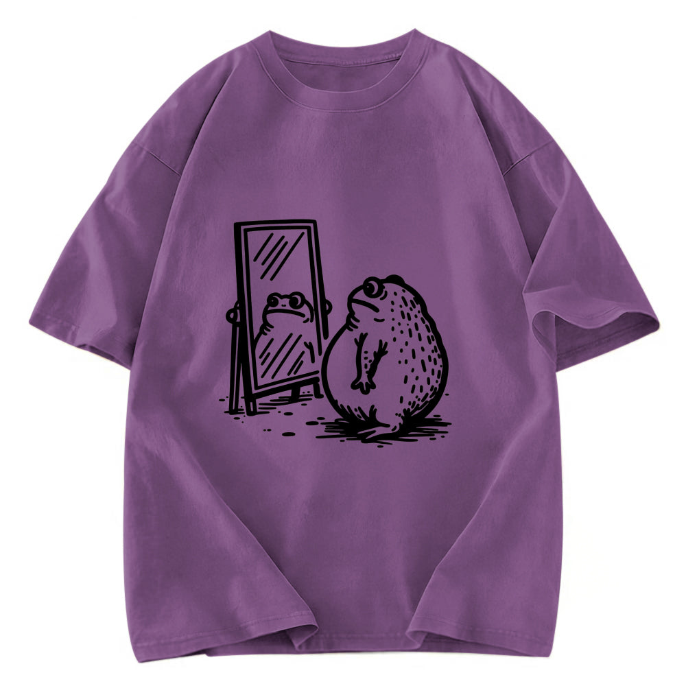 Tokyosol Fat Frog Looking In The Mirror Washed T-Shirt