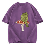 Tokyosol Frog on Mushroom Washed T-Shirt